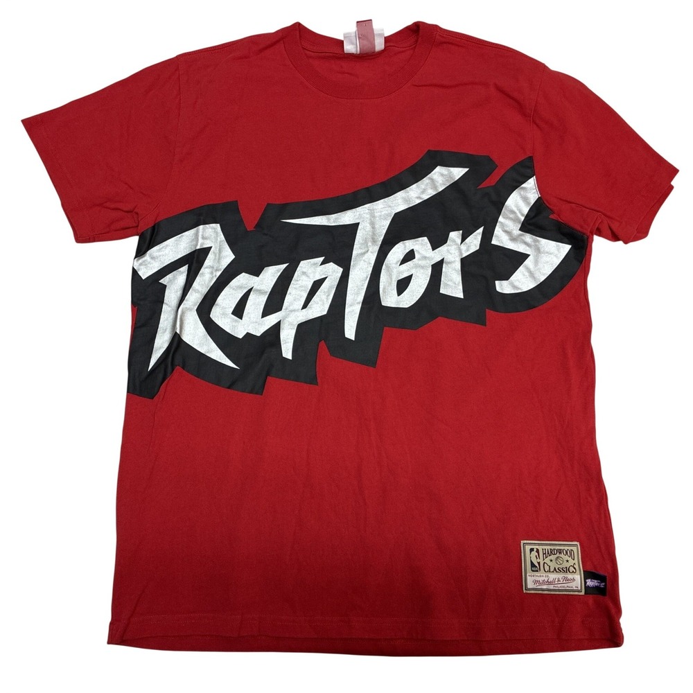Mitchell & Ness Toronto Raptors NBA Hardwood Classics Red Graphic T-Shirt Mens M